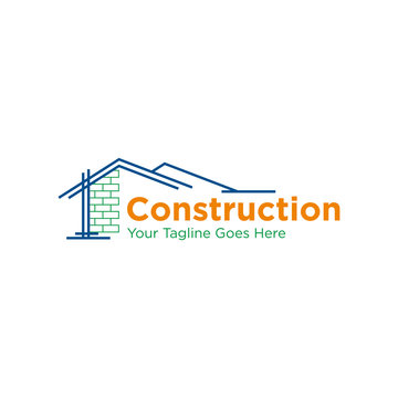 construction company logo design vector template. building company icon. architecture icon