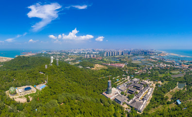 Panorama of Guantouling National Forest Park in Guangbei Hai City, China