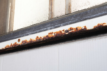 Rust on the metal frame