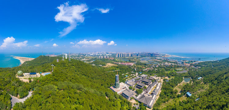 Panorama of Guantouling National Forest Park in Guangbei Hai City, China