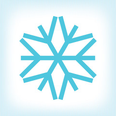 Winter Holidays Snowflake Icon Style New Year or Christmas Template