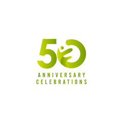 50 Years Anniversary Celebration Vector Template Design Illustration