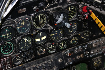cockpit of a war plane, old plane