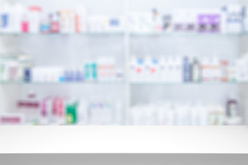 Pharmacy drugstore background concept.