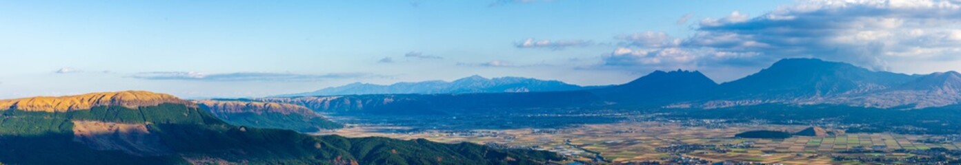 阿蘇山 阿蘇大観峰ミルクロードからの夕焼け風景　　Aso Sunset view from Aso...