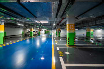 underground parking lot ,without people