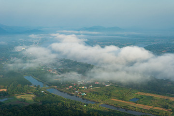 beautiful sunrise at Pha Tak Sue Temple viewpoint