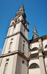 Fototapeta na wymiar Turmpaar, Kirche Stift Haug, Würzburg