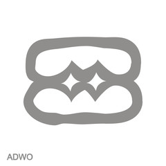 vector monochrome icon with Adinkra symbol Adwo