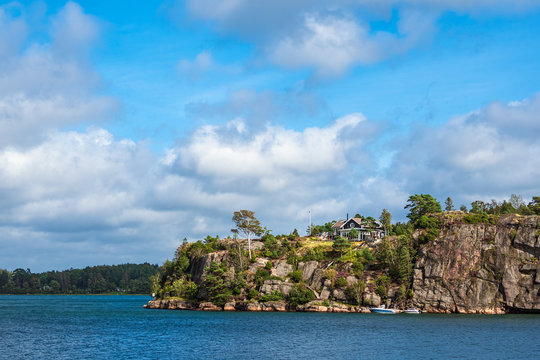 Landschaft bei Slussen in Schweden