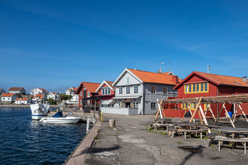 Hafen in Mollösund in Schweden