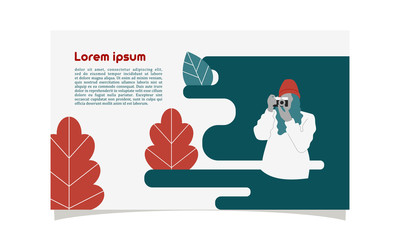 Photographer Concept Vector Flat Illustration for landing page, wallpaper, background, banner, advertising, web, business. people using camera.
