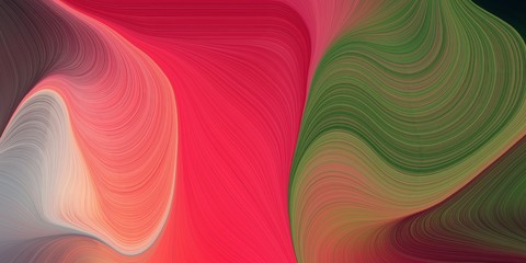 abstract waves design with moderate red, dark slate gray and dark olive green color