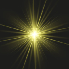  White beautiful light explodes in a transparent explosion. Vector, bright illustration for the perfect effect with sparkles. Bright Star. Transparent glitter shine gradient, bright flash.