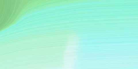 modern waves background illustration with pale turquoise, dark sea green and light cyan color