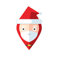 Christmas Santa Claus pin for map
