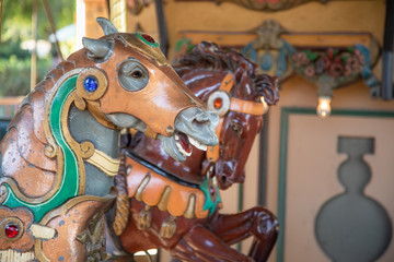 Fototapeta na wymiar Details of Fairground Carousel Horse