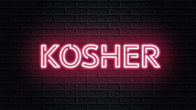 red neon video animation kosher