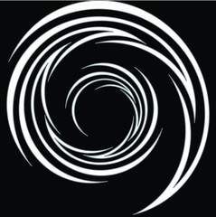  black and white illusive circle op art