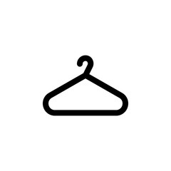 line Coat hanger vector icon isolated on white background