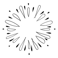 starburst hand drawn. doodle vector