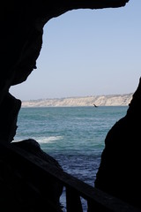 Cave rocks in the shape of a face