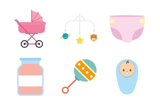 bundle of baby set icons