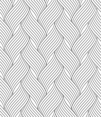 Vector geometric seamless pattern. Modern geometric background with interwoven stripes.