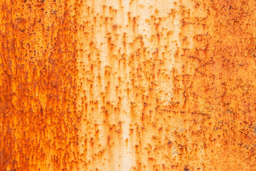 Rusty coating of a powerful bridge pylon.