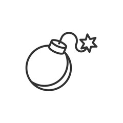 Bomb icon in flat style. Dynamite vector illustration on white isolated background. C4 tnt business concept.