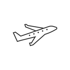 Fototapeta na wymiar Plane icon in flat style. Airplane vector illustration on white isolated background. Flight airliner business concept.