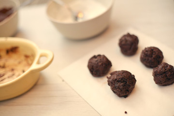 Dark chocolate balls Ingredients 