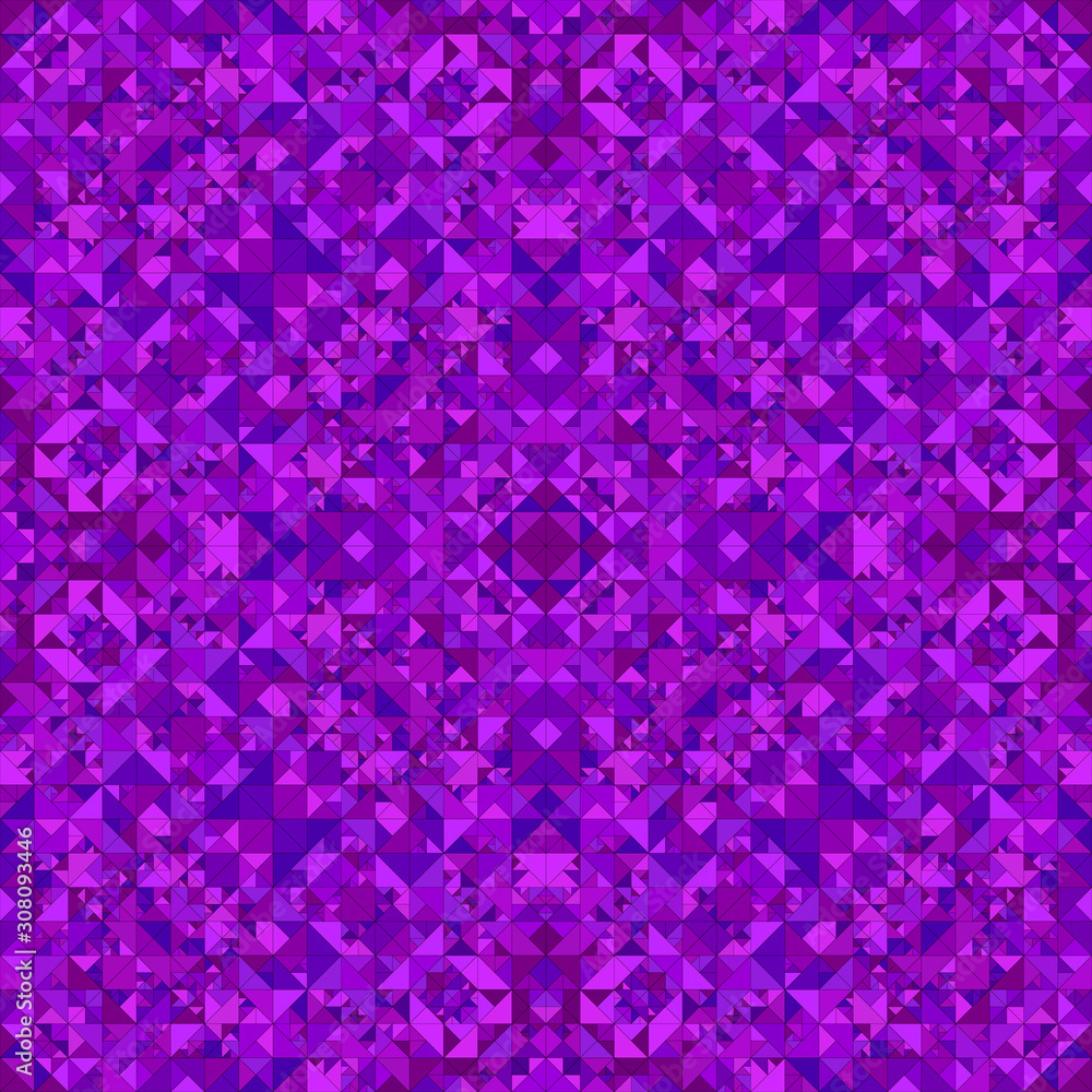 Poster purple abstract repeating triangle mosaic kaleidoscope wallpaper pattern - geometrical vector backgr