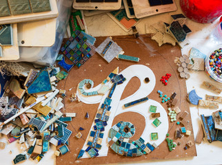 Mosaic project, the letter B