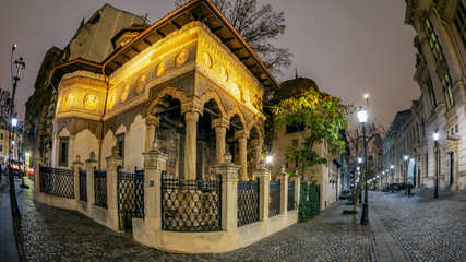 Fototapeta premium Stavropoleos monastery, Bucharest, Romania