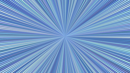 Fototapeta premium Blue psychedelic abstract ray burst background - vector graphic design from striped rays