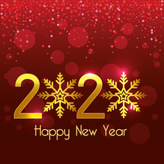 Happy new year 2020 design, Welcome celebrate greeting card happy decorative and celebration theme Vector illustration