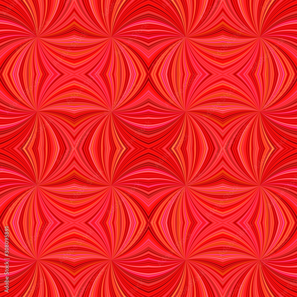 Poster red hypnotic abstract seamless striped vortex pattern background design - vector graphic from swirli