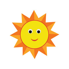 Kids Sun bright colorful vector illustration