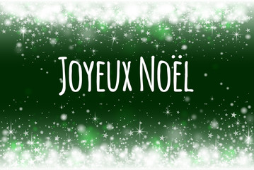 Bannière ou carte de noël - Joyeux Noël flocons de neige