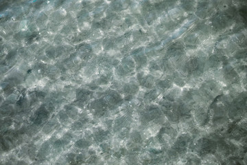 Crystal clear water reflecting the sun's light