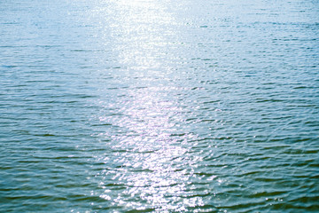 Sun shining on the water