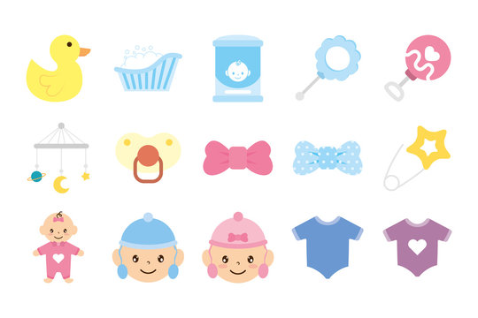 bundle of baby set icons