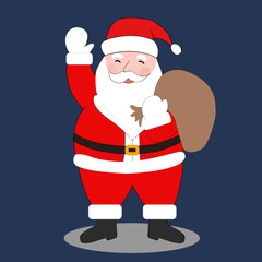 santa claus with a bag of gifts
