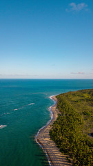 Ocean Water Costal Corel Reef Boat Clouds Landscape Palm Threes Brazil Nordeste Plantation Sail Sailing