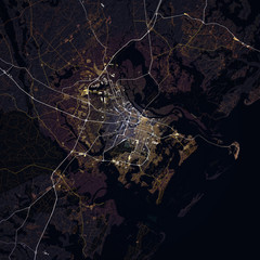 Map Savannah city. Georgia