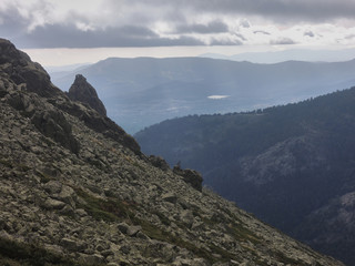 Obraz premium Collado del Piornal in the Sierra de Guadarrama National Park. Madrid's community. Spain