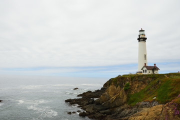Fototapeta na wymiar Pigeon Point Lighthouse - Leuchtturm in Kalifornien