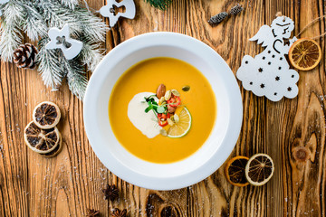 winter pumpkin soup christmas