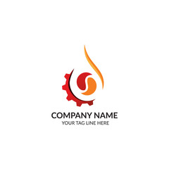 Creative and modern plumbing or gasoline consultant logo design template vector eps